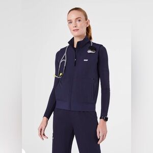 FIGS On-Shift Float Bomber Vest women XS NWT